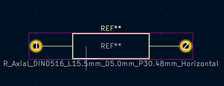 Figure 3: Resistor layout footprint