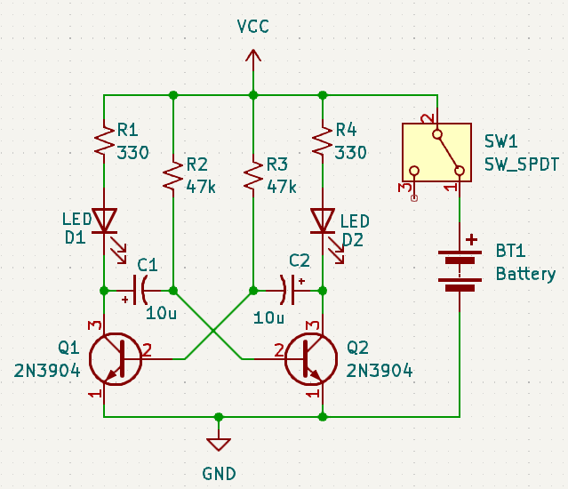 Figure 7: Astable Multivibrator Circuit