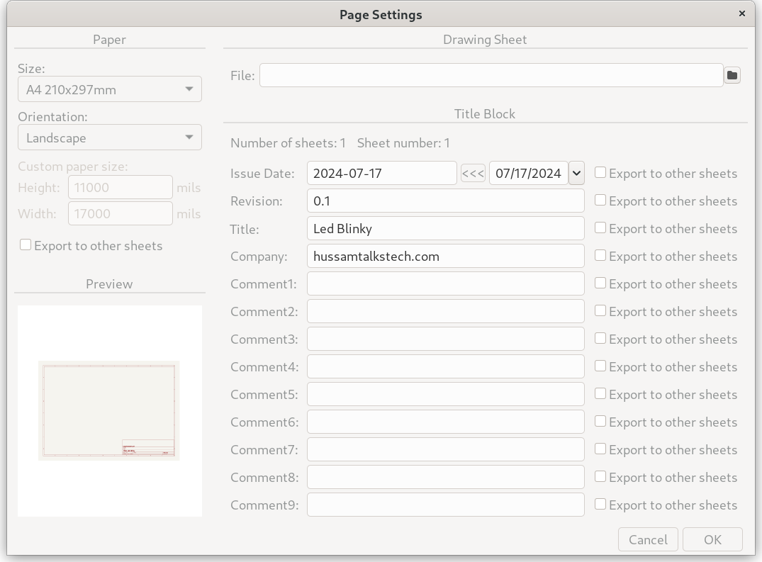 Figure 9: Edit Page Settings