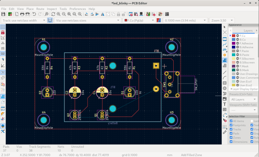 PCB Layout Design with KiCad Part II: Layout Creation – Hussam Talks Tech